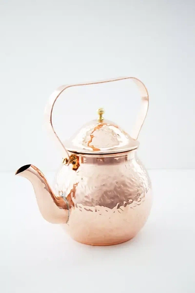 Coppermill Kitchen Vintage Inspired Hand Hammered Teapot In Copper