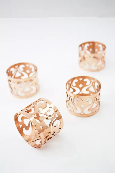 Coppermill Kitchen Vintage Inspired Napkin Rings Set In Pink