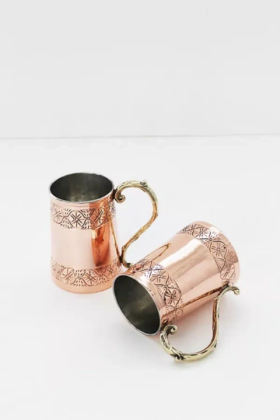 Coppermill Kitchen Vintage Inspired Tankard Stein Mug Set In Pink
