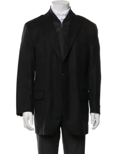 Pre-owned Coppley Wool Overcoat In Black