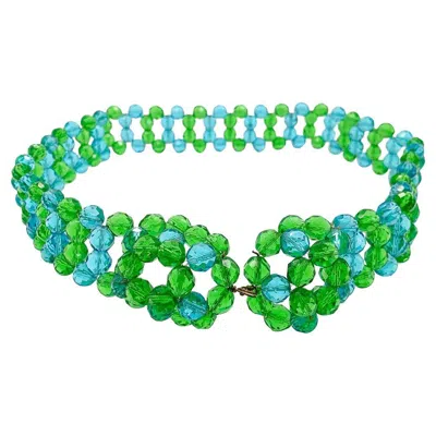 Pre-owned Coppola E Toppo Vintage Coppolo Et Toppo (attr.) Deep Sea Hues Belt 1960s In Green