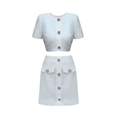 Copurs Bea Top & Goldie Skirt Set - White