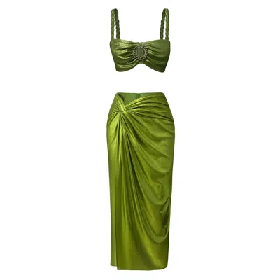 Copurs Green Valentina Top & Amanda Skirt Set