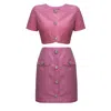 Copurs Pink / Purple Bea Top & Goldie Skirt Set - Pink In Pink/purple