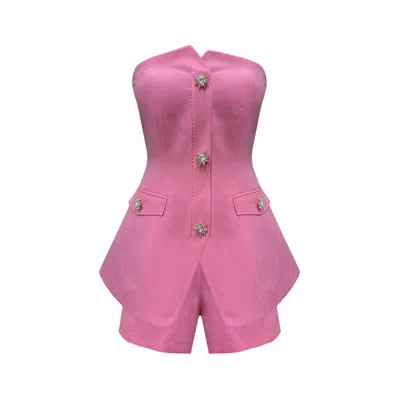 Copurs Pink / Purple Gloria Top & Dalia Short Set - Pink In Pink/purple