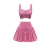 Copurs Pink / Purple Victoria Top & Yuki Skirt Set - Pink In Pink/purple