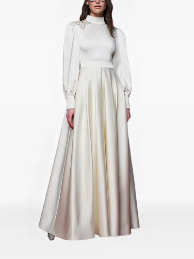 Copurs Selena Embellished Maxi Dress In Neutral