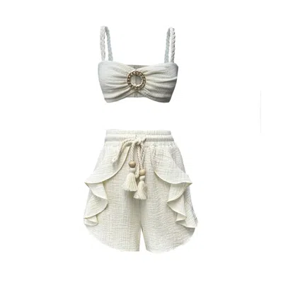Copurs Women's Anika Top & Marina Short Set In Yellow