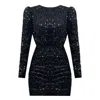 Copurs Women's Black Betsy Velvet Sequin Dress In Black