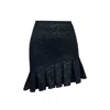 Copurs Women's Black Clara Leopard Print Skirt In Black