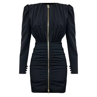 Copurs Women's Black Claudia Zipper Detail Dress