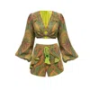 Copurs Women's Darya Top & Marina Short Set - Patterned In Yellow