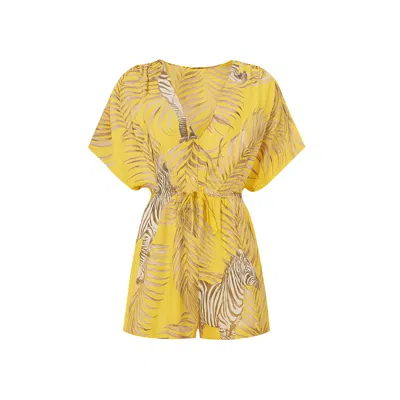 Copurs Women's Gail Jumpsuit Zebra - Yellow