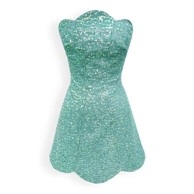 Copurs Women's Green Viola Sequin Dress - Mint