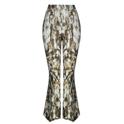 Copurs Women's Kendall Trousers With Rhinestones - Mocha In Yellow