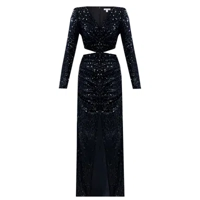 Copurs Women's Lucy Velvet Sequin Dress - Black