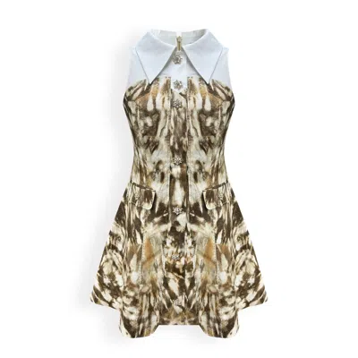 Copurs Women's Neutrals Fallon Mini Dress - Mocha In Yellow