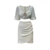 Copurs Women's Neutrals Jenna Top & Serena Skirt Set In Yellow