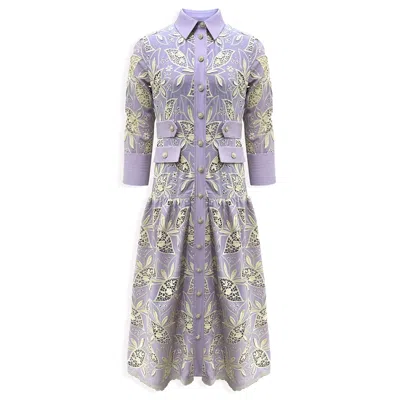 Copurs Women's Pink / Purple Elenor Midi Dress - Lavender In Pink/purple