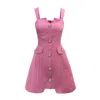 Copurs Women's Pink / Purple Felicia Dress Mini - Pink In Pink/purple