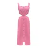Copurs Women's Pink / Purple Kiara Midi Dress - Pink In Pink/purple