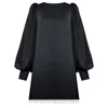 Copurs Women's Tiana Satin Dress - Black In Black