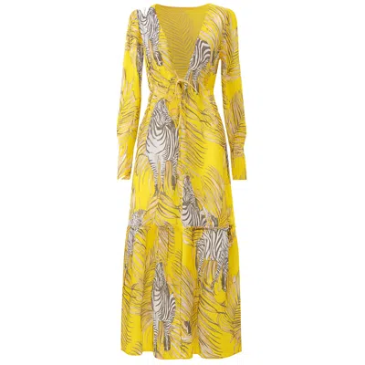 Copurs Women's Urja Kimono Zebra - Yellow