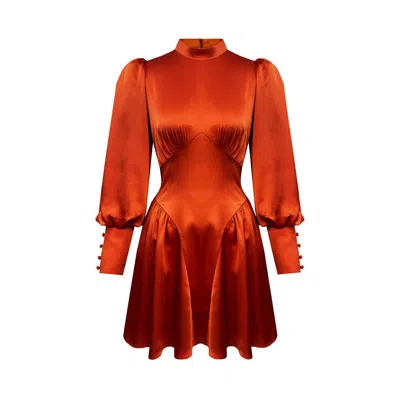 Copurs Women's Yellow / Orange Solaris Dress - Burnt Orange In Yellow/orange