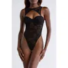 Coquette Lace Underwire Teddy With Removable Neck Piece