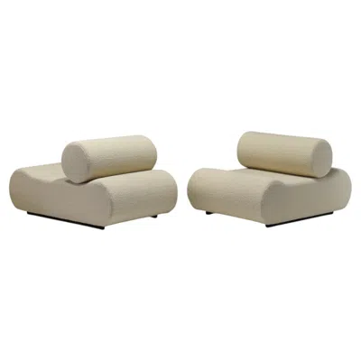 Pre-owned Cor Klaus Uredat ‘bi' Lounge Chairs By , Germany – 1969 In New Bouclé In Brown