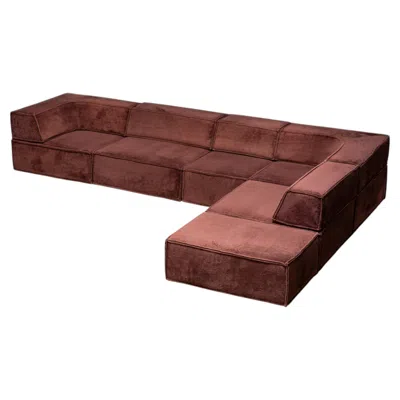 Pre-owned Cor Large 6 Piece Modular Sofa „trio“ By , Team Form Ag, 1973 In Brown
