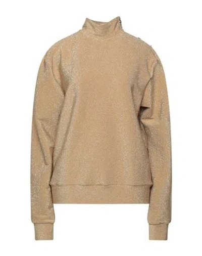 Cor Sine Labe Doli Woman Turtleneck Camel Size M Polyester, Viscose, Polyamide, Elastane In Beige