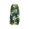 Coradorables Monstera Wide Leg Pants In Green In Green
