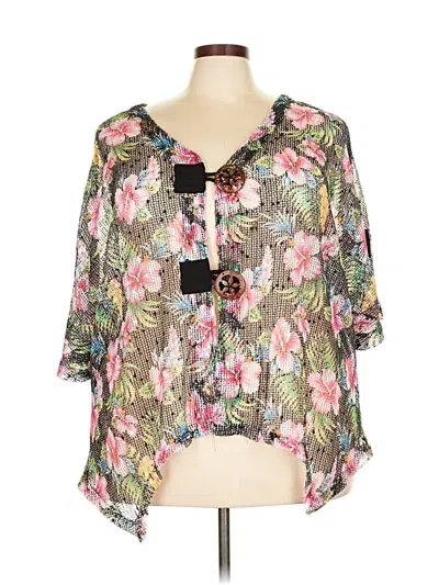 Pre-owned Coral Bay 3/4 Sleeve Blouse In Pink