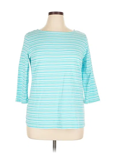 Pre-owned Coral Bay 3/4 Sleeve T-shirt In Blue