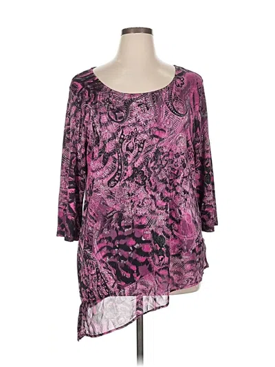 Pre-owned Coral Bay 3/4 Sleeve T-shirt In Purple