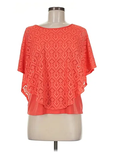Pre-owned Coral Bay Short Sleeve Blouse In Orange