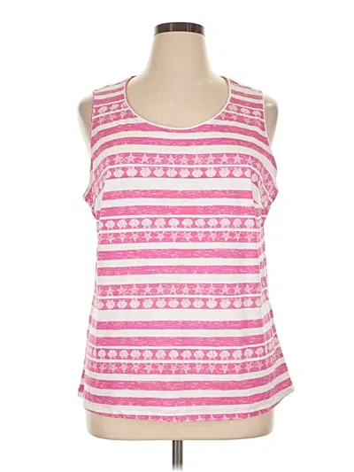 Pre-owned Coral Bay Tank Top Pink Halter Neckline Tops