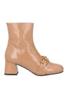 Coral Blue Woman Ankle Boots Blush Size 11 Soft Leather In Pink