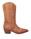 Coral Blue Woman Ankle Boots Brown Size 7 Leather