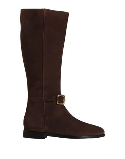 Coral Blue Woman Knee Boots Brown Size 11 Soft Leather