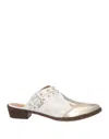 Coral Blue Woman Mules & Clogs White Size 6 Soft Leather In White