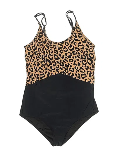 Pre-owned Coral Reef Swim One Piece Swimsuit In Black