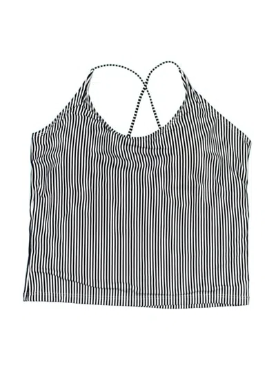 Pre-owned Coral Reef Swim Swimsuit Top Gray Chevron/herringbone Pattern Swimwear