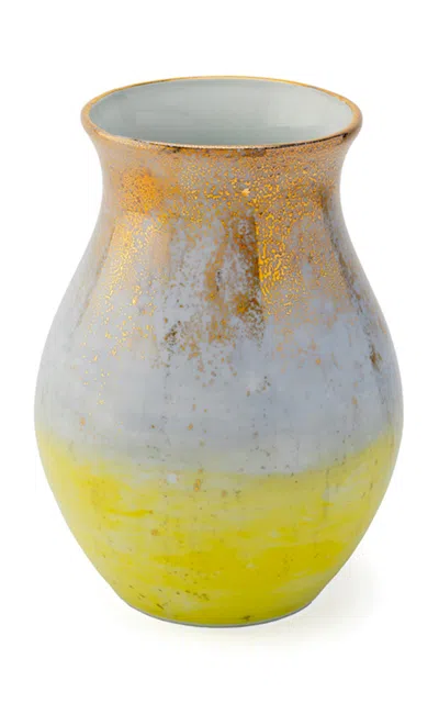 Coralla Maiuri Artemis Yellow Vase In Multi