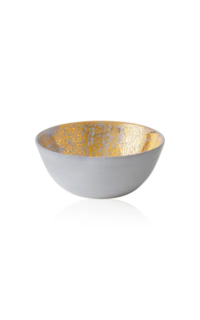Coralla Maiuri Golden Ash Blue Fruit Bowl In Grey