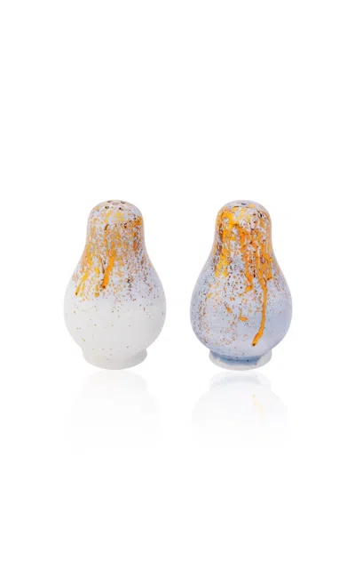 Coralla Maiuri Golden Ash Blue Salt & Pepper In Multi