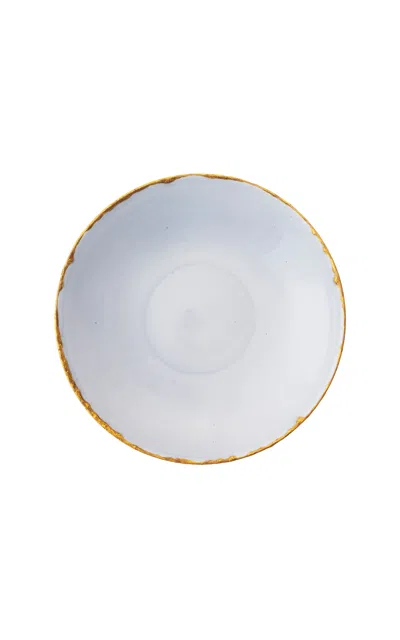Coralla Maiuri Golden Ash Blue Soup Coupe Plate In Multi