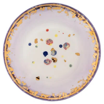 Pre-owned Coralla Maiuri Set Of 2 Islamorada Dinner Coupe Plates In Sand