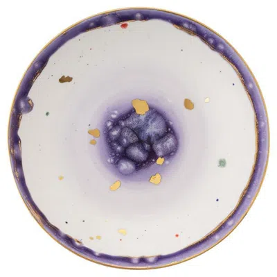 Pre-owned Coralla Maiuri Set Of 2 Islamorada Soup Coupe Plates In Gray